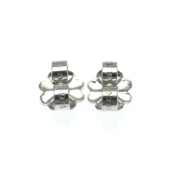 Tiffany Bean No Stone Silver 925 Stud Earrings Silver - Picture 6 of 11